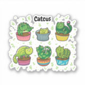Cute Catcus Sticker (Voorkant)