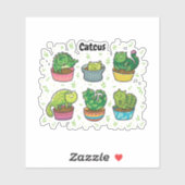 Cute Catcus Sticker (Vel)