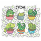 Cute Catcus Sticker (Voorkant)