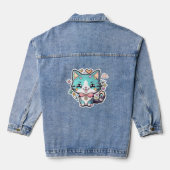 Cute cate denim jacket (Achterkant)