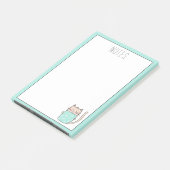 Cute Cate gepersonaliseerd Post-it® Notes (Schuin)
