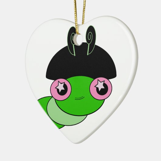 Cute Cateronder Keramisch Ornament (Links)