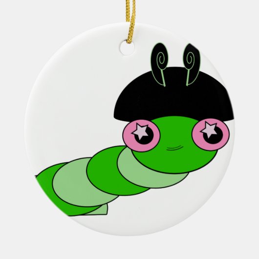 Cute Cateronder Keramisch Ornament (Voorkant)