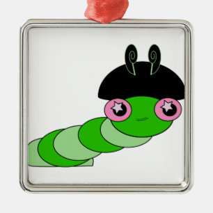 Cute Cateronder Metalen Ornament