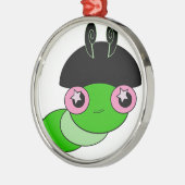 Cute Cateronder Metalen Ornament (Links)