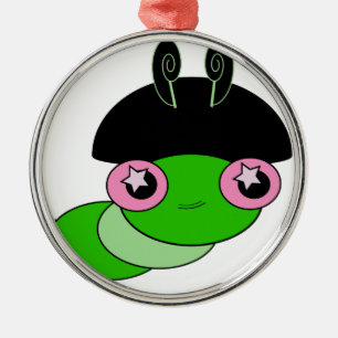 Cute Cateronder Metalen Ornament