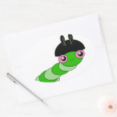 Cute Cateronder Ovale Sticker (Envelop)