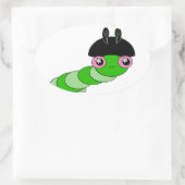 Cute Cateronder Ovale Sticker (Tas)