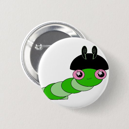 Cute Cateronder Ronde Button 5,7 Cm (Voorkant /achterkant)