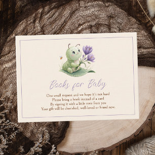 Cute Caterpillar Baby Shower Boeken Voor Baby Informatiekaartje