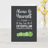 Cute Caterpillar Cards Insect Bug Cartoon Insects Kaart (Gele Bloem)