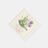 Cute Caterpillar Personalized Name Baby Shower Servet (Hoek)