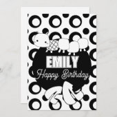 Cute Caterpipe Colour Birthday Party Feestdagenkaart (Voorkant / Achterkant)