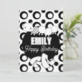 Cute Caterpipe Colour Birthday Party Feestdagenkaart (Staand voorkant)