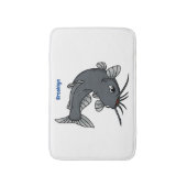 Cute catfish cartoon illustration badmat (Voorkant Verticaal)