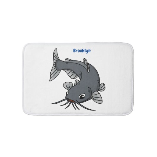 Cute catfish cartoon illustration badmat (Voorkant)
