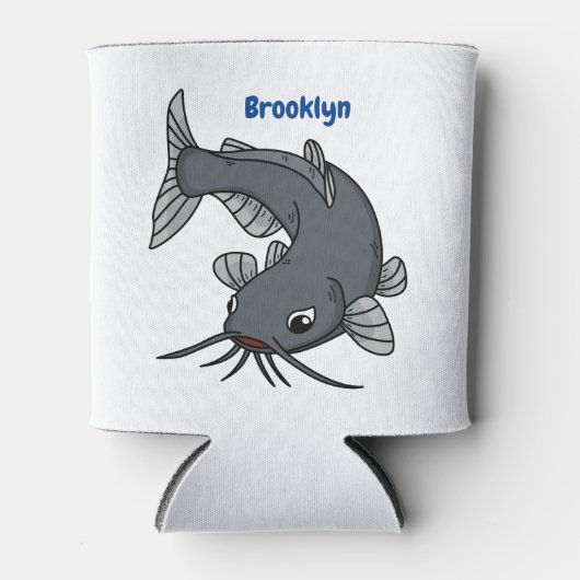 Cute catfish cartoon illustration blikjeskoeler (Voorkant)