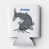 Cute catfish cartoon illustration blikjeskoeler (Achterkant)