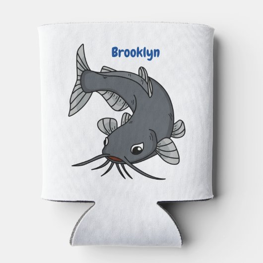 Cute catfish cartoon illustration blikjeskoeler (Achterkant)
