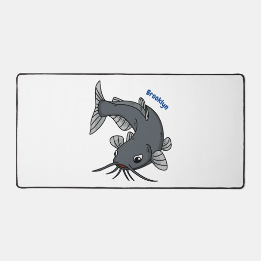 Cute catfish cartoon illustration bureaumat (Voorkant)