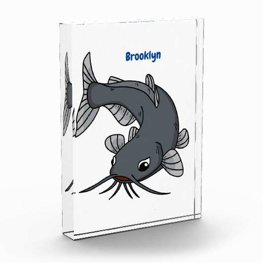 Cute catfish cartoon illustration fotoblokken (Links)