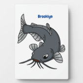Cute catfish cartoon illustration fotoplaat (voorkant)