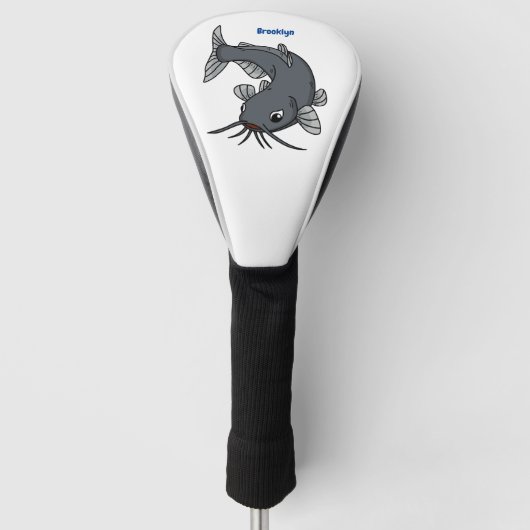 Cute catfish cartoon illustration golfheadcover (Voorkant)