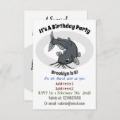 Cute catfish cartoon illustration kaart (Voorkant / Achterkant)