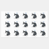 Cute catfish cartoon illustration labels (Vel)