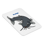 Cute catfish cartoon illustration magneet (Rechterzijde)