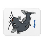 Cute catfish cartoon illustration magneet (Horizontaal)