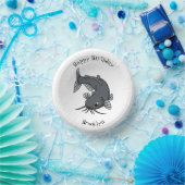 Cute catfish cartoon illustration papieren kommen (Feest)