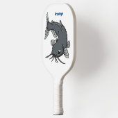 Cute catfish cartoon illustration pickleball paddle (Links)
