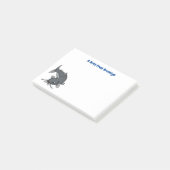 Cute catfish cartoon illustration post-it® notes (Schuin)