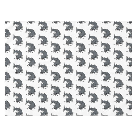 Cute catfish cartoon illustration tafelkleed (Voorkant (Horizontaal))