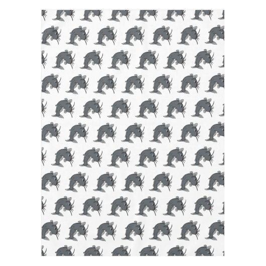 Cute catfish cartoon illustration tafelkleed (Voorkant)