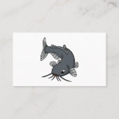 Cute catfish cartoon illustration visitekaartje (Achterkant)