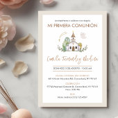 Cute Catholic Church Elegant Girl First Communion Kaart