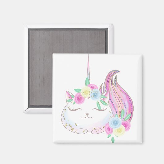 Cute Caticorn Magneet (Voorkant / Achterkant)