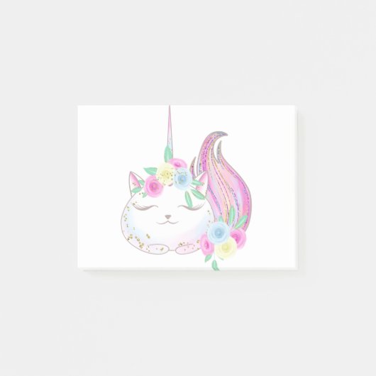 Cute Caticorn Post-it® Notes (Voorkant)
