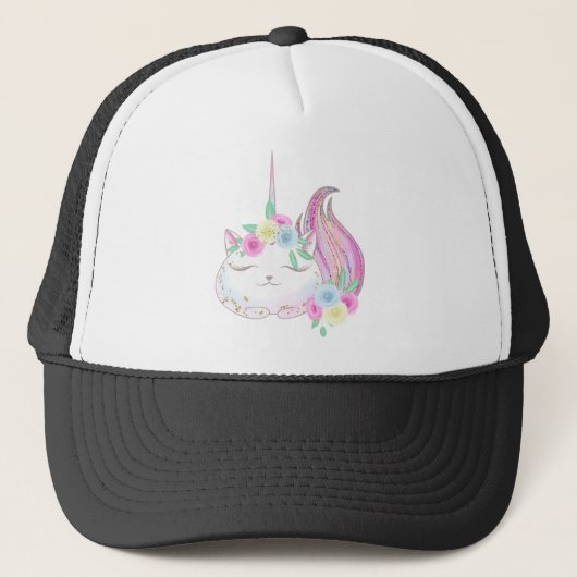 Cute Caticorn Trucker Pet (Voorkant)