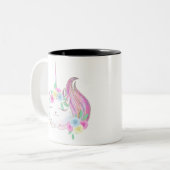 Cute Caticorn Tweekleurige Koffiemok (Voorkant links)