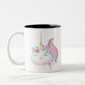Cute Caticorn Tweekleurige Koffiemok (Links)