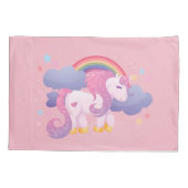 Cute cating Unicorn Pillowcase Kussensloop (Achterkant)