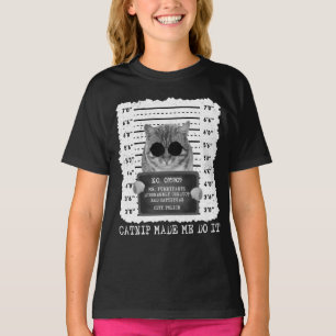 Cute Catnip maakte dat ik het cat Mugshot Girl dee T-shirt