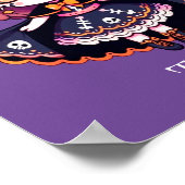 Cute catrina girl halloween personalized poster (Hoek)