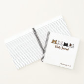 Cute "Cats all in a Row" Notitieboek (Binnen)