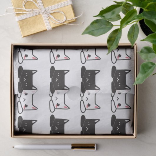 Cute "Cats all in a Row" Tissuepapier (Geschenk)