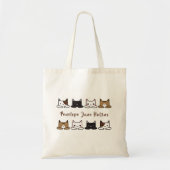 Cute "Cats all in a Row" Tote Bag (Voorkant)