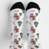 Cute Cats and Christmas Trees Pattern Socks  Sokken (Top)
